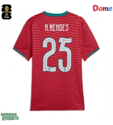 Portugal Nuno Mendes #25 Replika Hjemmebanetrøje Dame VM 2026 Kortærmet